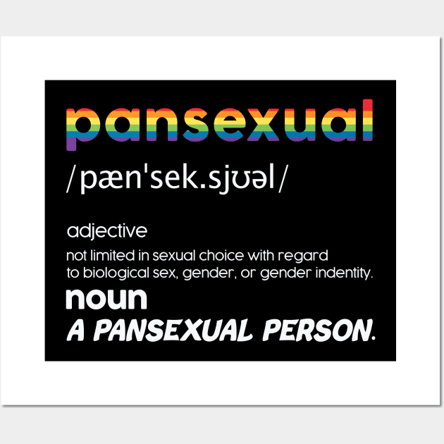 Pansexual Definition Shirt Funny Pride LGBT Wall Art by American Woman